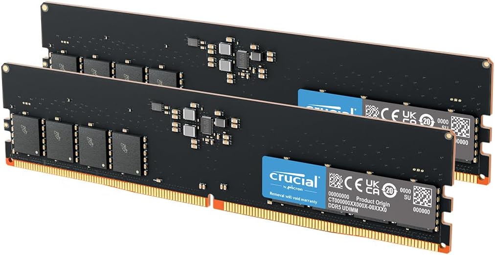 RAM 32 Go (2x16 Go) CRUCIAL DDR5 4800 MHz