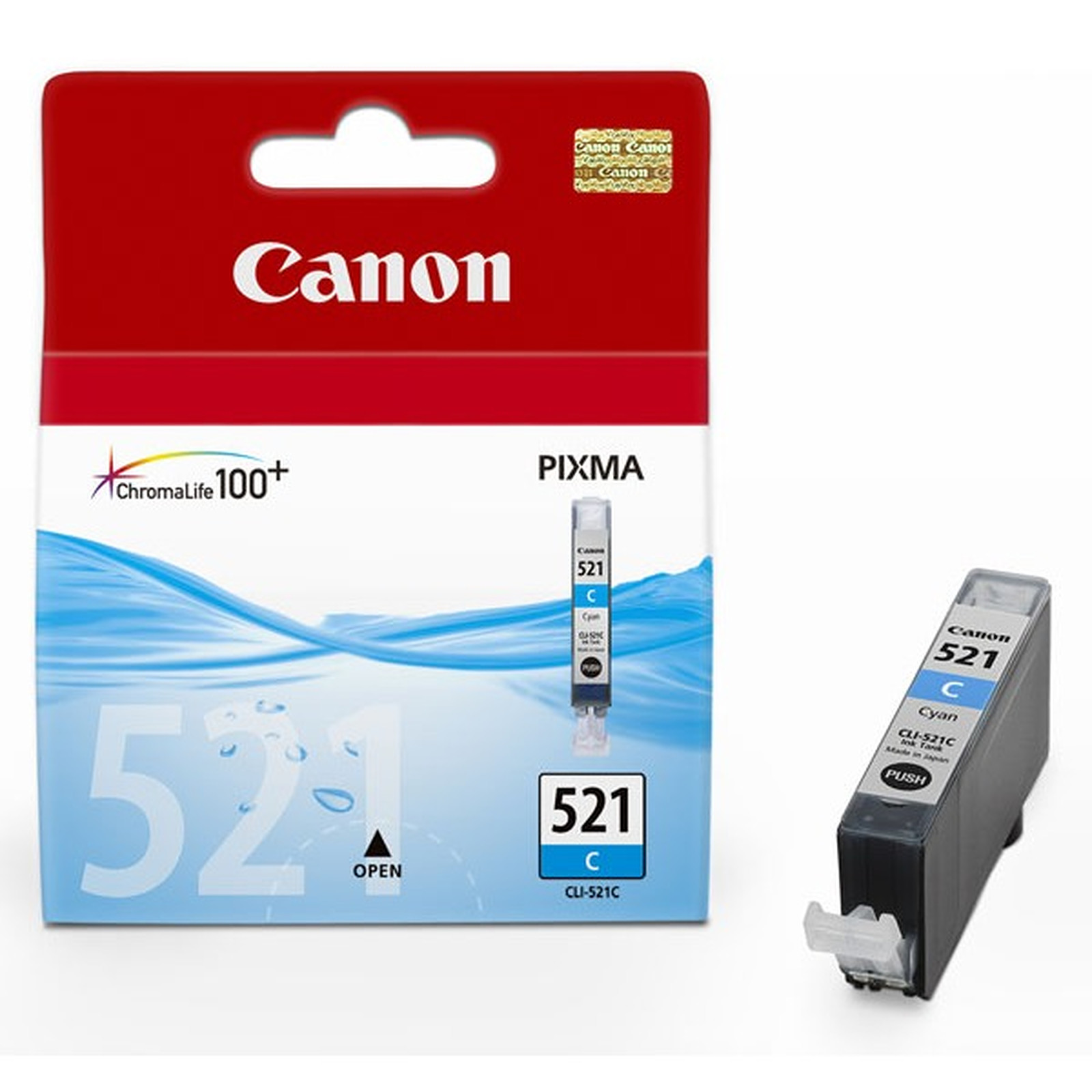 Cartouche CANON 521 couleur (jaune ou cyan ou magenta)