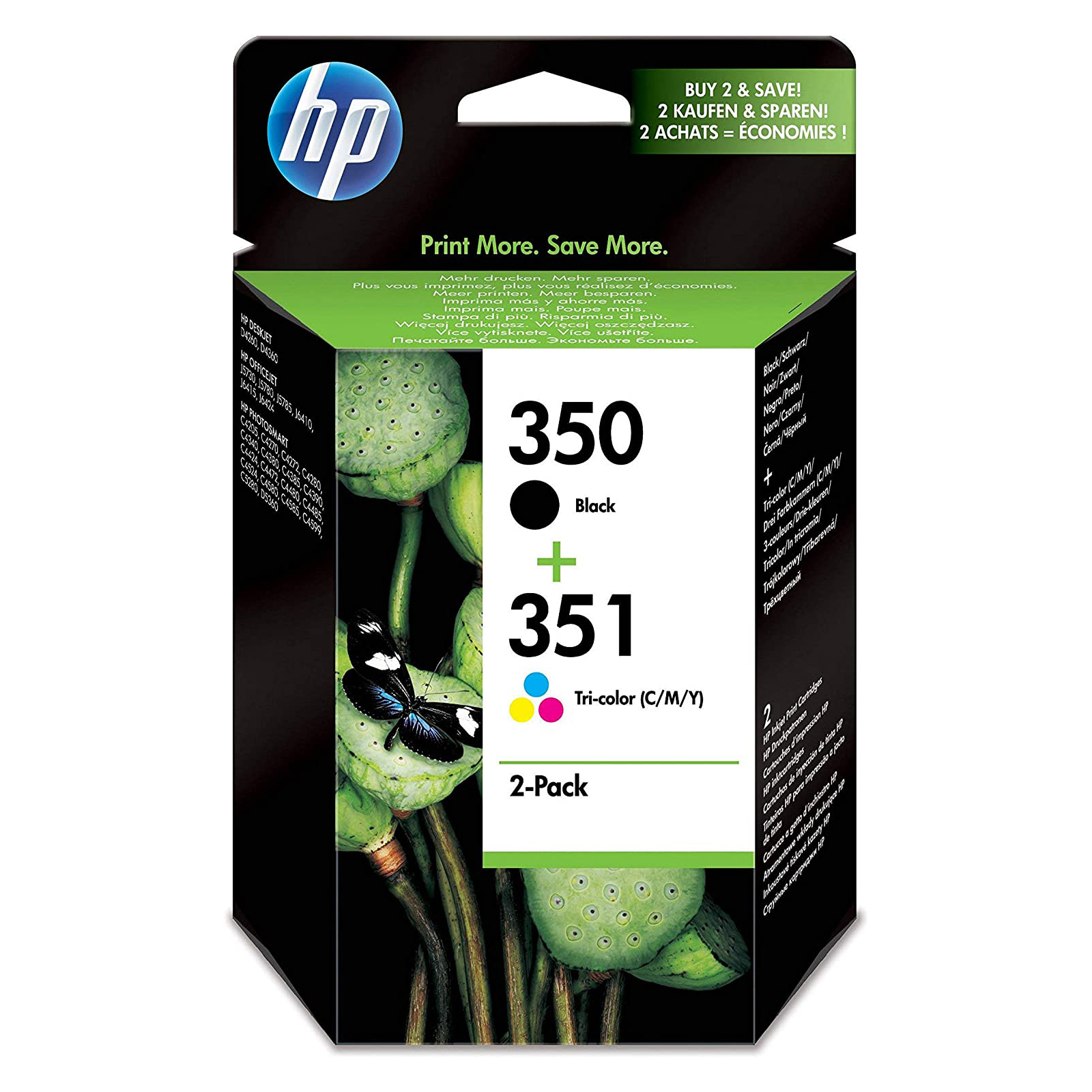 Cartouches HP 350 noire + 351 couleurs