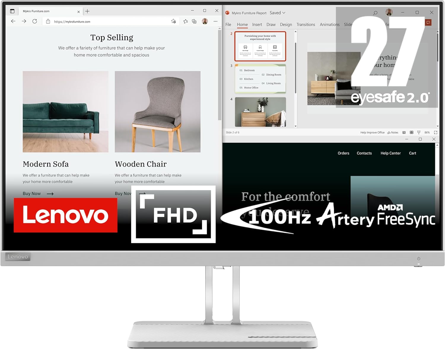 Ecran 27 FHD LENOVO L27i-40