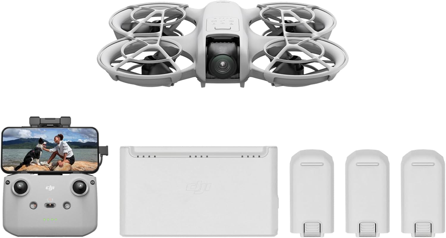 Mini Drone DJI NEO ac caméra 4K + manette RC-N3 et 3 Batteries (Fly More)