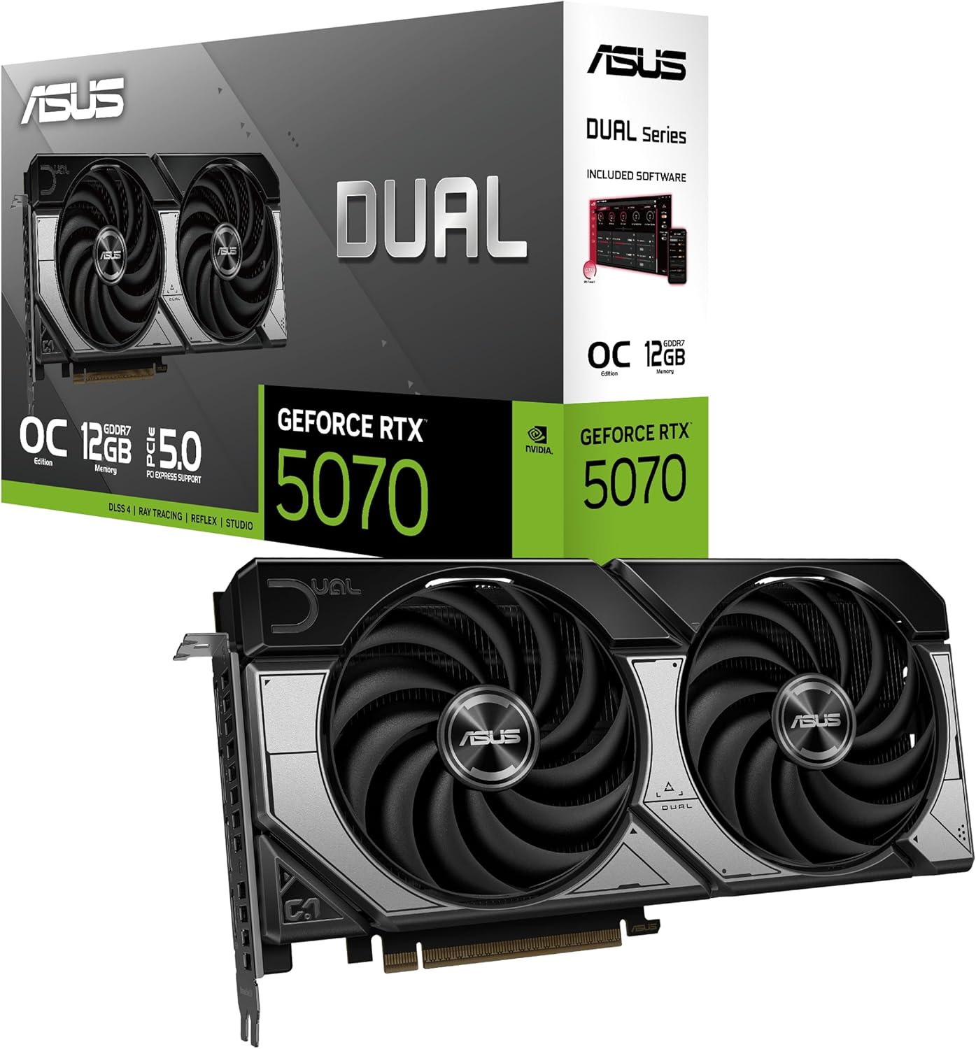 Carte graphique ASUS Dual GeForce RTX 5070 12GB GDDR7 OC Edition
