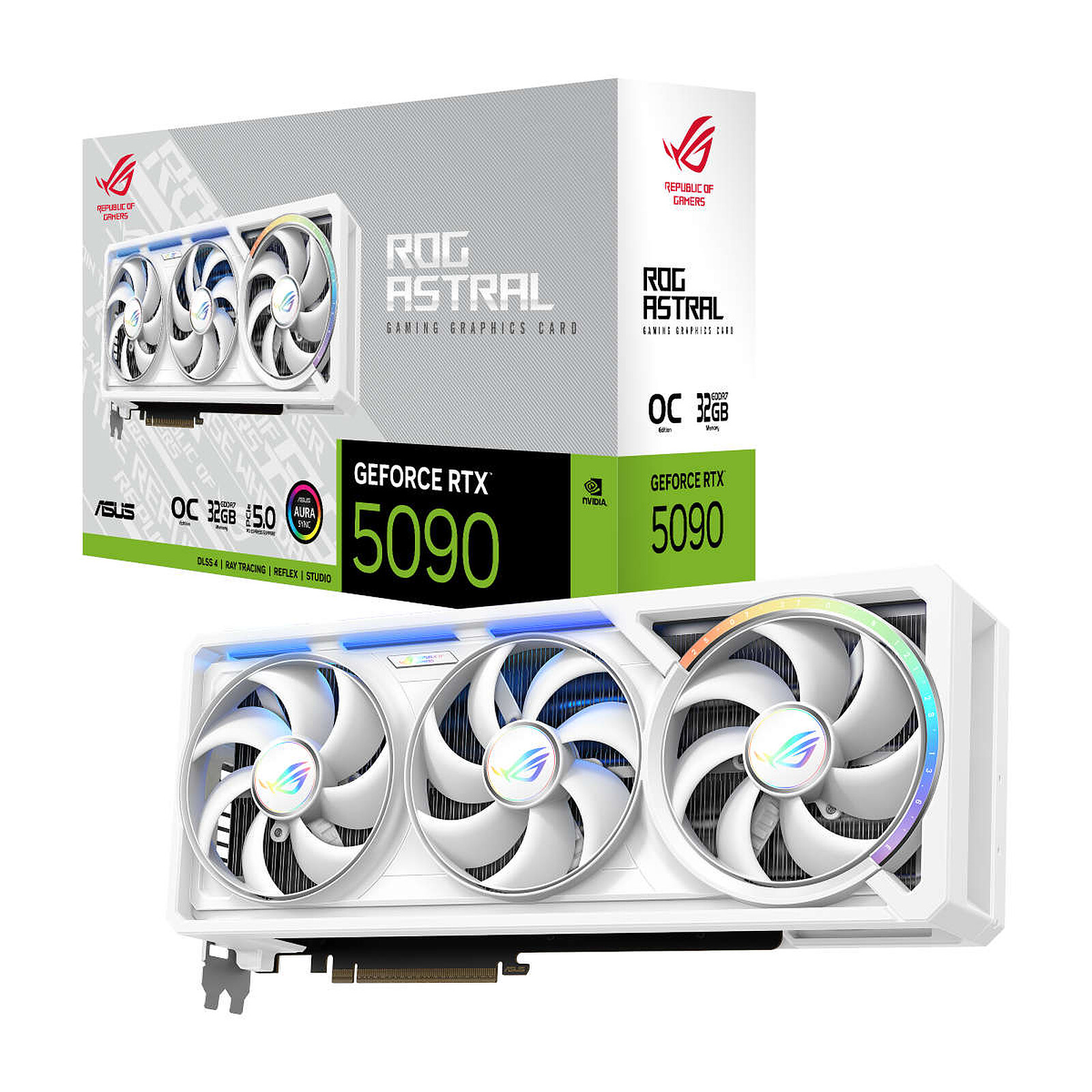Carte graphique RTX 5090 ASUS ROG Astral 32GB GDDR7 White OC RGB