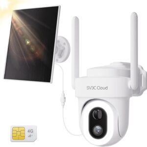 Caméra surveillance extérieure 4G Batt. recharg.+ panneau solaire SV3C Cloud