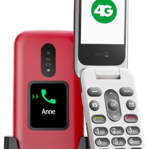 Téléphone mobile à clapet 4G DORO 2880 Rouge